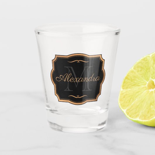 Goldene Punkte Schnapsglas (Vorderseite)