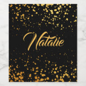 Goldene Punkte Weinetikett (Einzelnes Label)