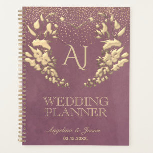 Goldene Purpur Hochzeit Planer