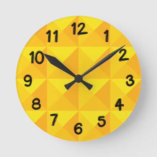 Goldene Pyramiden  Runde Wanduhr (Vorderseite)