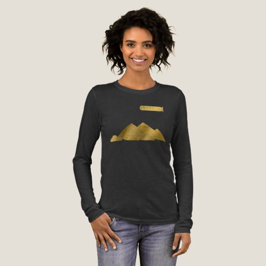 Goldene Pyramiden von Gizeh Tri-Blend Shirt (Volle Vorderseite)