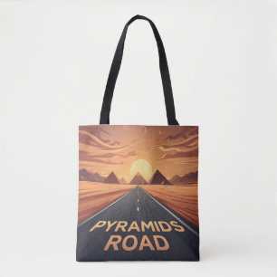 Goldene Pyramidenstraße Ägypten Sonnenuntergang Ku Tasche