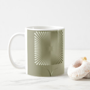 Goldene Quadratblume Kaffeetasse