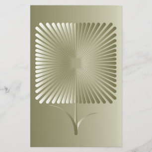 Goldene quadratische Blume Briefpapier