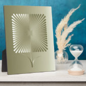 Goldene quadratische Blume Fotoplatte (Seite)
