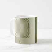 Goldene quadratische Blume Kaffeetasse (Vorderseite Links)