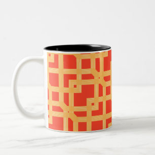 Goldene quadratische Schichten Zweifarbige Tasse