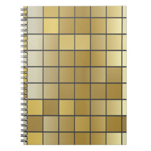 Goldene quadratische Textur - Vintage Illustration Notizblock
