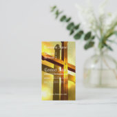 Goldene QuerVisitenkarte Visitenkarte (Stehend Vorderseite)