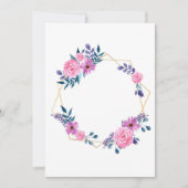 Goldene Rahmen-Blume Hochzeitskarte Einladung (Vorderseite)