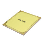 Goldene Rahmen, elegante Keramik Fliese (Seite)