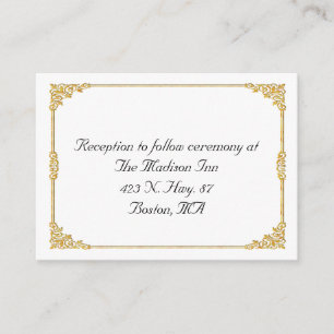 Goldene Rahmen Hochzeitskarten Begleitkarte