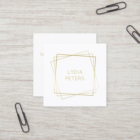 Goldene Rahmen Quadratische Visitenkarte (Vorderseite/Rückseite Beispiel)