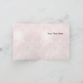 Goldene Rahmen Rosa Marmormor Hochzeit Vielen Dank Dankeskarte (Innenseite)