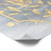 Goldene Rain Romance Hochzeitstag Poster (Ecke)