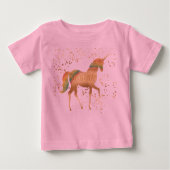 Goldene Rainbow Dream Unicorn Baby T-shirt (Vorderseite)