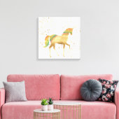 Goldene Rainbow Dream Unicorn Leinwanddruck (Insitu (Wohnzimmer))