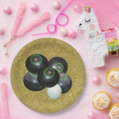 Goldene Rasenschalen, Teller für Party, Papier (Party)