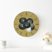 Goldene Rasenschüsseln, Wall-Uhr Große Wanduhr (Zuhause)