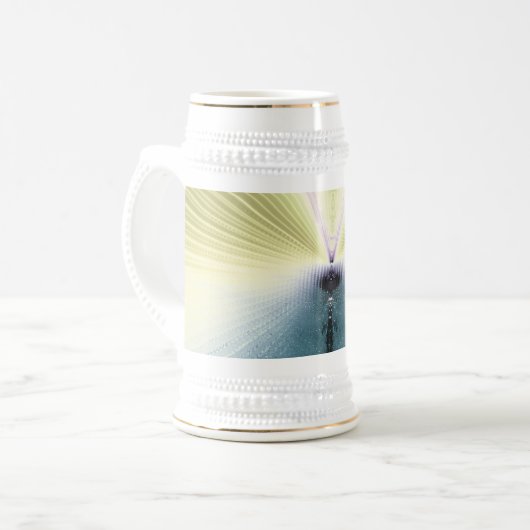 Goldene Rays Bierglas (Vorderseite Links)