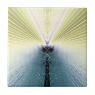 Goldene Rays Fliese