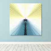 Goldene Rays Leinwanddruck (Insitu (Holzboden))