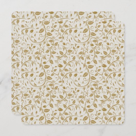 Goldene Reben Einladung (Vorne/Hinten)