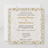 Goldene Reben Hochzeit Einladung (Vorderseite)