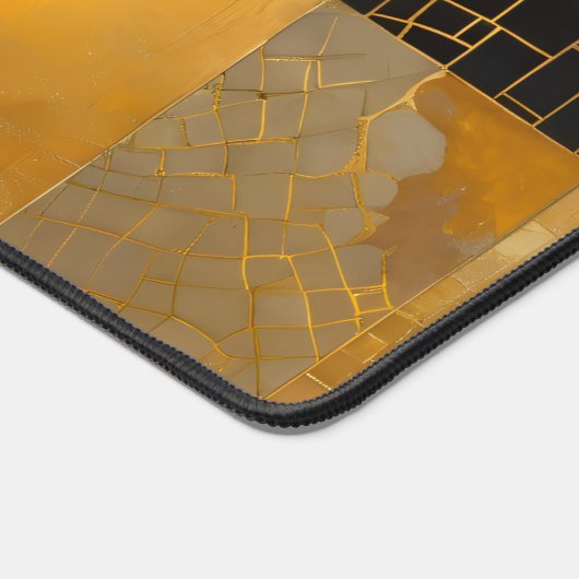 Goldene Rechtecke Schreibtischunterlage (Ecke)