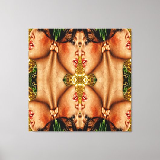 Goldene Reflektion Leinwanddruck (Vorderseite)