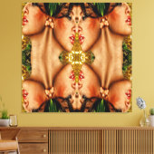 Goldene Reflektion Leinwanddruck (Insitu (Wohnzimmer))