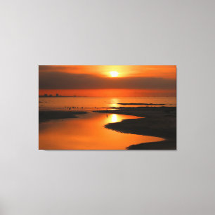 Goldene Reflektionen Leinwanddruck