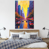 Goldene Reflektionen Leinwanddruck (Insitu (Schlafzimmer))