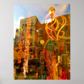 Goldene Reflexionen auf den Straßen von Philadelph Poster (Vorne)