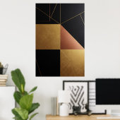 Goldene Reflexionsgeometrie Poster (Heimbüro)