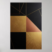 Goldene Reflexionsgeometrie Poster (Vorne)