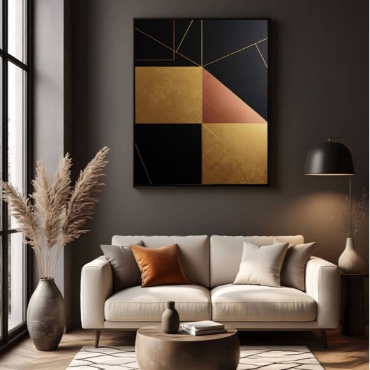 Goldene Reflexionsgeometrie Poster