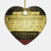 Goldene Regel Altes Englisch Keramik Ornament (Hinten)