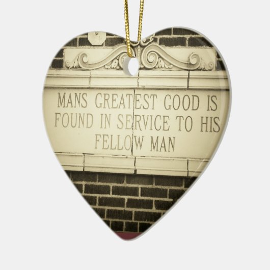 Goldene Regel Altes Englisch Keramik Ornament (Links)