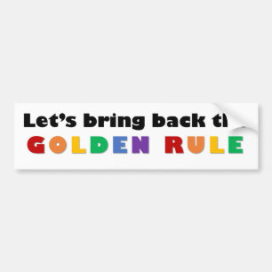 Goldene Regel - Aufkleber Autoaufkleber