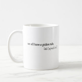 goldene Regel Kaffeetasse