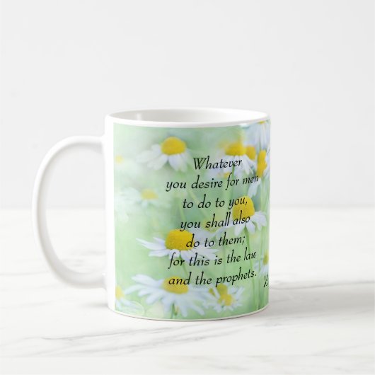 Goldene Regel - Matthew-7:12 Kaffeetasse (Links)