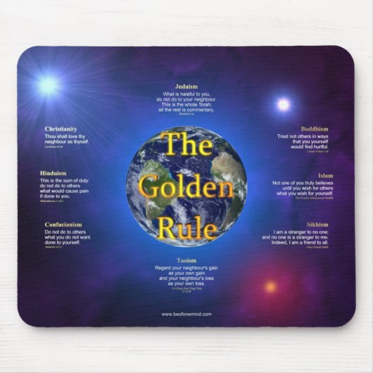 Goldene Regel Mousepad (Vorne)