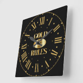 Goldene Regel römische Zahl Quadratische Wanduhr (Winkel)