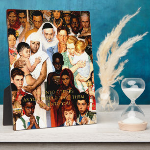 Goldene Regel (Tu anderen) von Norman Rockwell Fotoplatte