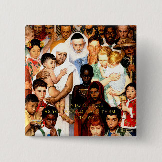 Goldene Regel von Norman Rockwell Button