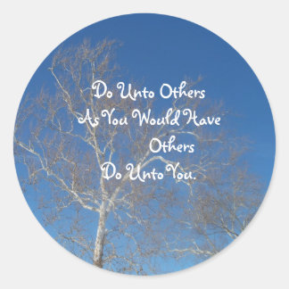 Goldene Regelkleber Runder Aufkleber