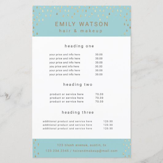 Goldene Regenfälle bei Imitaten Foil Service und P (Vorderseite)