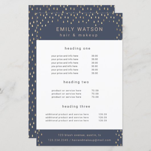 Goldene Regenfälle bei Imitaten Foil Service und P (Vorne/Hinten)