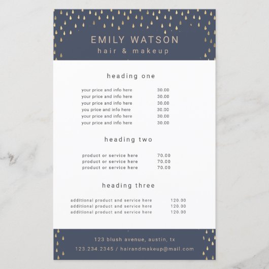 Goldene Regenfälle bei Imitaten Foil Service und P (Vorderseite)